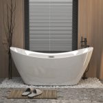 59 "Acrylic freestanding tub, Gloss white, with - Image 1