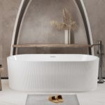 59 in. Linear Acrylic Freestanding Bathtub - Image 1