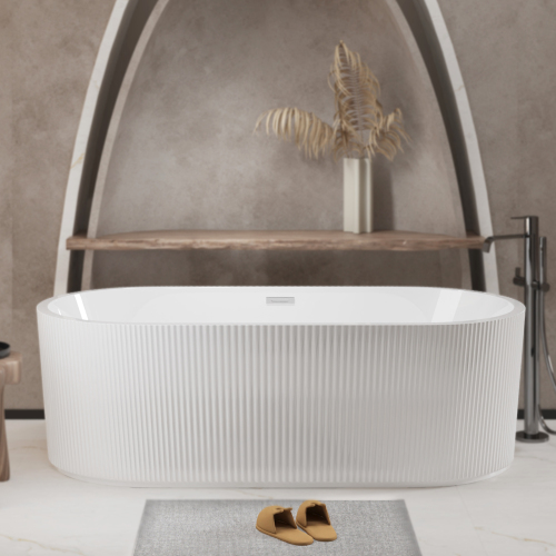 59 in. Linear Acrylic Freestanding Bathtub - Image 1 59 in. Linear Acrylic Freestanding Bathtub - Image 1