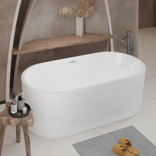 59 in. Linear Acrylic Freestanding Bathtub - Image 2 59 in. Linear Acrylic Freestanding Bathtub - Image 2