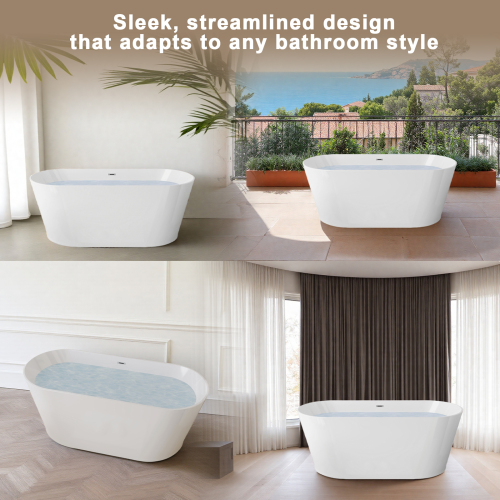 59 in. Acrylic Freestanding Bathtub - Image 6 59 in. Acrylic Freestanding Bathtub - Image 6