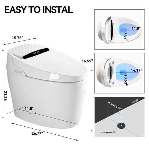 Smart Toilet with Heated Bidet Seat - Image 7 Smart Toilet with Heated Bidet Seat - Image 7
