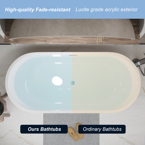 59 in. Linear Acrylic Freestanding Bathtub - Image 10 59 in. Linear Acrylic Freestanding Bathtub - Image 10