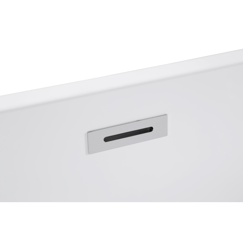 59" Acrylic Freestanding Bathtub, Stand Alone Soaking Tub, Glossy White Acrylic, Toe-tap Chrome Drain, cUPC Certified WL RR 59 in. Acrylic Freestanding Bathtub - Detail 4